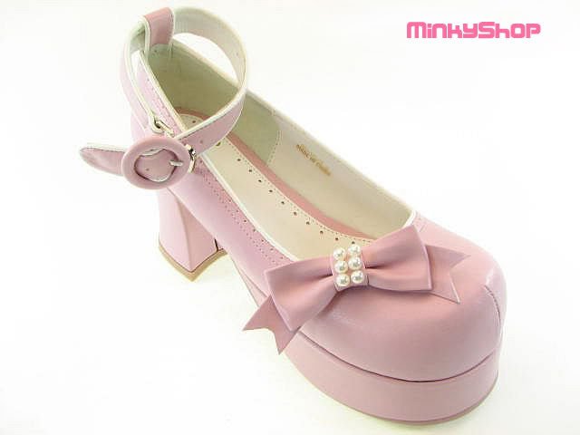 Secret Shop Lolita Pearl Bow Shoes